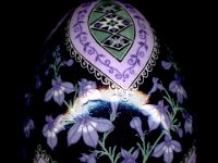 Pale Spiked Lobelial Ukrainian Easter Egg Pysanky By So Jeo